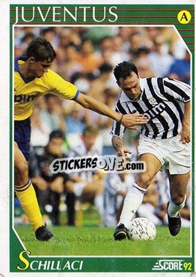 Cromo Salvatore Schillaci - Italian League 1992 - Score