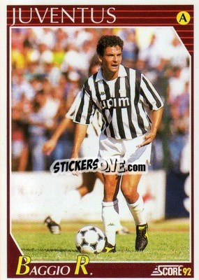 Sticker Roberto Baggio - Italian League 1992 n. 145 - Score