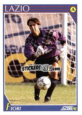 Cromo Valerio Fiori - Italian League 1992 - Score