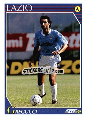 Cromo Angelo Adamo Gregucci - Italian League 1992 - Score