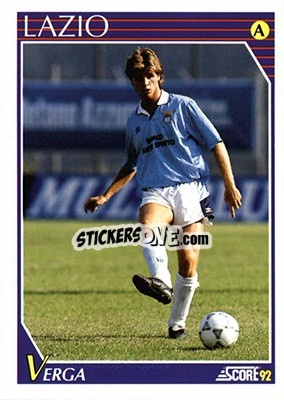 Cromo Rufo Emiliano Verga - Italian League 1992 - Score