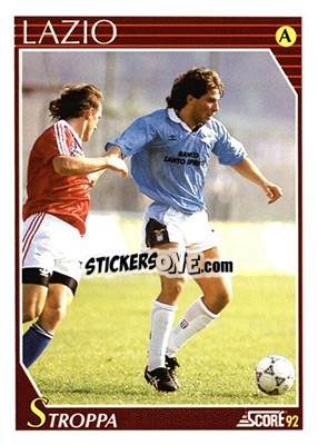 Cromo Giovanni Stroppa - Italian League 1992 - Score