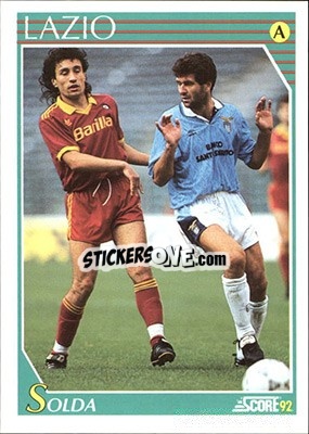Sticker Roberto Solda - Italian League 1992 n. 158 - Score