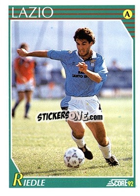 Cromo Karlheinz Riedle - Italian League 1992 - Score