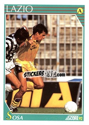 Cromo Ruben Sosa - Italian League 1992 - Score