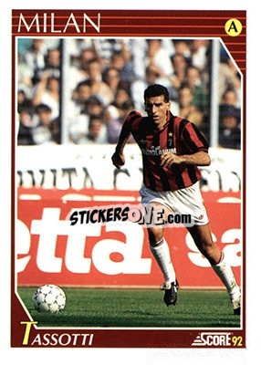 Cromo Mauro Tassotti - Italian League 1992 - Score