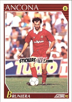 Sticker Andrea Bruniera - Italian League 1992 - Score