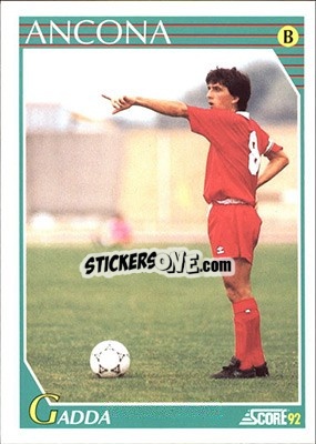 Cromo Massimo Gadda - Italian League 1992 - Score