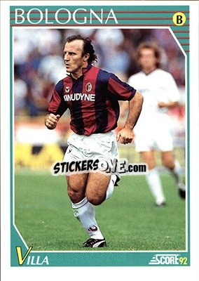 Cromo Renato Villa - Italian League 1992 - Score