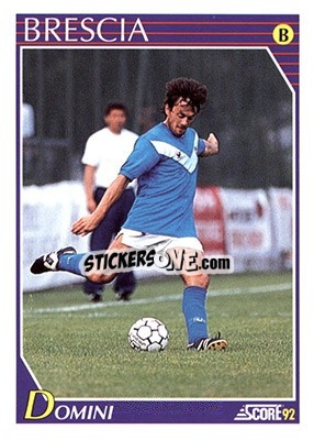 Cromo Sergio Domini - Italian League 1992 - Score