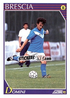 Sticker Sergio Domini - Italian League 1992 n. 285 - Score