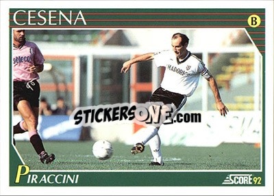 Cromo Adriano Piraccini - Italian League 1992 - Score