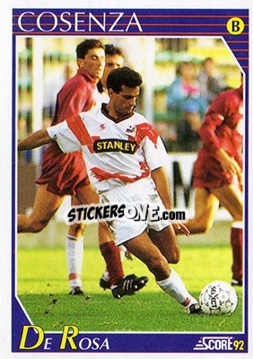 Cromo Luigi De Rosa - Italian League 1992 - Score