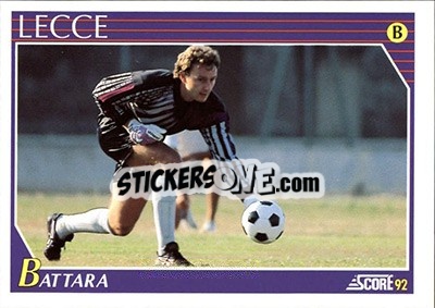 Cromo Massimo Battara - Italian League 1992 - Score