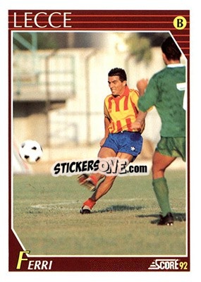 Cromo Giacomo Ferri - Italian League 1992 - Score