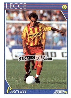 Sticker Pedro Pablo Pasculli - Italian League 1992 n. 302 - Score