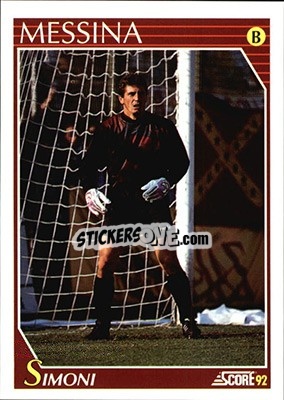 Cromo Luigi Simoni - Italian League 1992 - Score