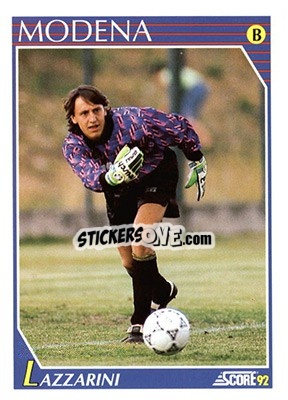 Cromo Alessandro Lazzarini - Italian League 1992 - Score