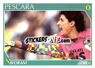 Cromo Marco Savorani - Italian League 1992 - Score