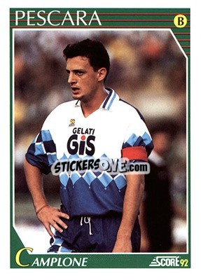 Sticker Andrea Camplone - Italian League 1992 - Score
