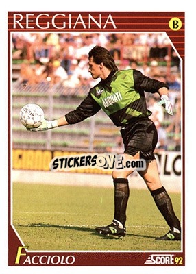 Cromo Nico Facciolo - Italian League 1992 - Score