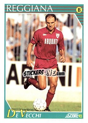 Sticker Walter De Vecchi - Italian League 1992 n. 336 - Score