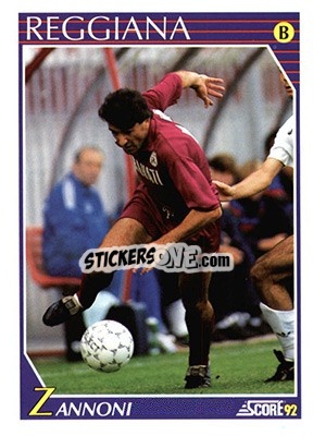Cromo Davide Zannoni - Italian League 1992 n. 337 - Score