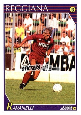 Sticker Fabrizio Ravanelli - Italian League 1992 n. 338 - Score