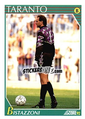 Cromo Guido Bistazzoni - Italian League 1992 - Score