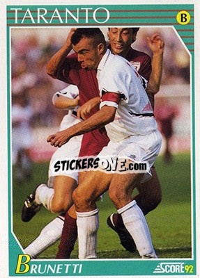 Cromo Luca Brunetti - Italian League 1992 - Score