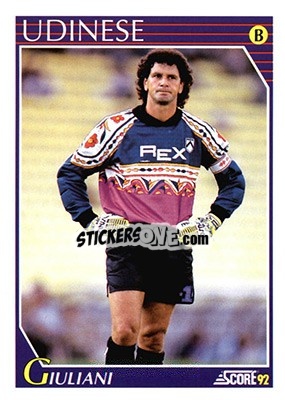 Sticker Giuliano Giuliani - Italian League 1992 n. 343 - Score