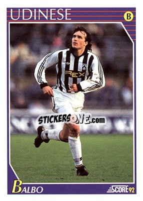 Sticker Abel Balbo - Italian League 1992 - Score