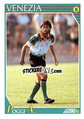 Cromo Andrea Poggi - Italian League 1992 - Score