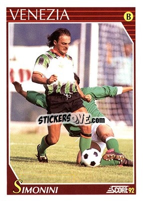Sticker Fulvio Simonini - Italian League 1992 n. 350 - Score