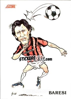 Sticker Franco Baresi - Italian League 1992 - Score