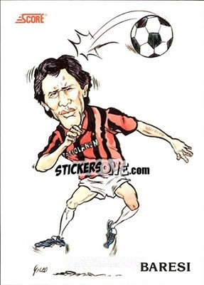 Sticker Franco Baresi - Italian League 1992 n. 356 - Score