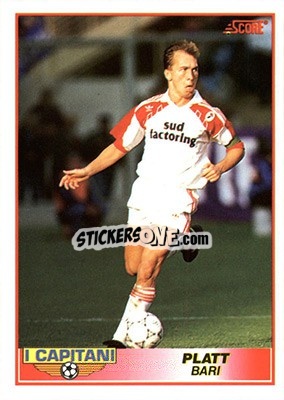 Cromo David Platt - Italian League 1992 - Score