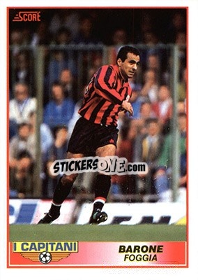 Cromo Onofrio Barone - Italian League 1992 - Score