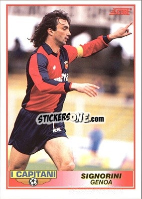 Sticker Gianluca Signorini - Italian League 1992 n. 383 - Score