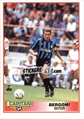 Sticker Giuseppe Bergomi - Italian League 1992 n. 385 - Score
