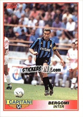 Cromo Giuseppe Bergomi - Italian League 1992 - Score