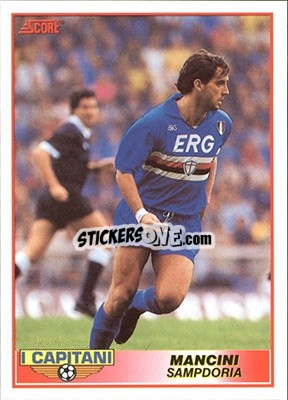 Sticker Roberto Mancini - Italian League 1992 n. 391 - Score