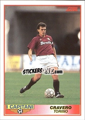 Cromo Roberto Cravero - Italian League 1992 - Score