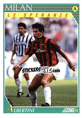 Cromo Demetrio Albertini - Italian League 1992 - Score
