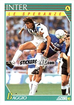 Sticker Dino Baggio - Italian League 1992 n. 396 - Score