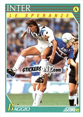 Sticker Dino Baggio - Italian League 1992 - Score