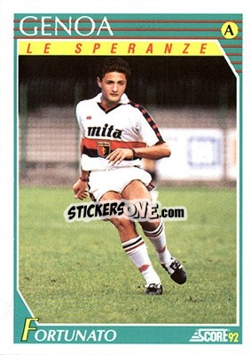Sticker Andrea Fortunato - Italian League 1992 - Score