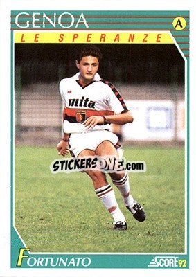 Sticker Andrea Fortunato - Italian League 1992 n. 397 - Score