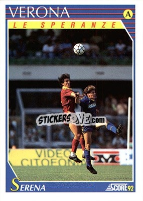 Sticker Michele Serena - Italian League 1992 - Score