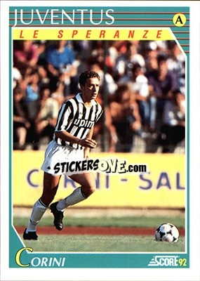 Sticker Eugenio Corini - Italian League 1992 - Score